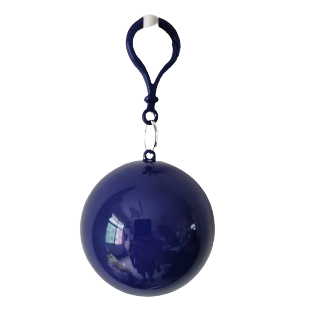 Portable Disposable Emergency Rain Poncho with Keychain Ball Case