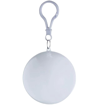Portable Disposable Emergency Rain Poncho with Keychain Ball Case