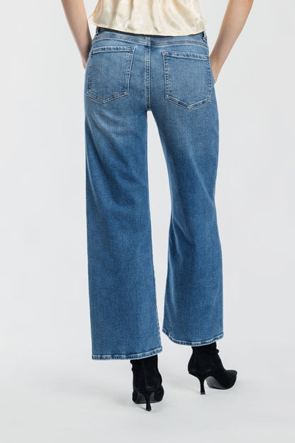 High Rise Crop Wide Leg Jeans