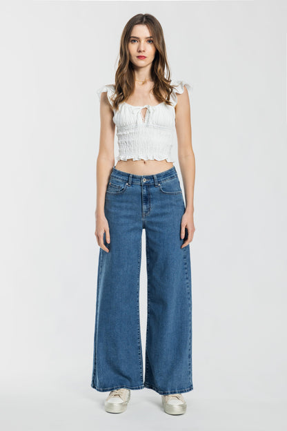 High Rise Super Wide Leg Jeans
