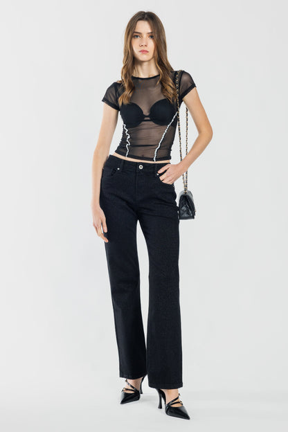 High Rise Relaxed Straight Jeans