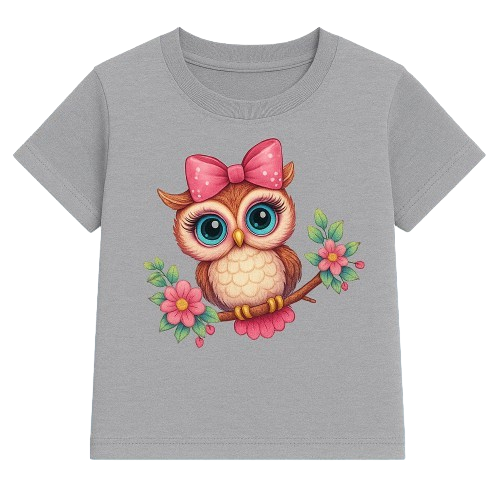 SHEIN Girls' Graphic Print Short Sleeve T-Shirt – Adorable Character Designs (4Y–7Y)