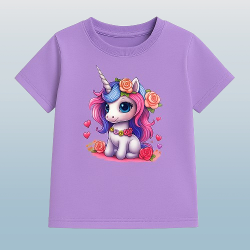 Girls' Graphic Print Short Sleeve T-Shirts