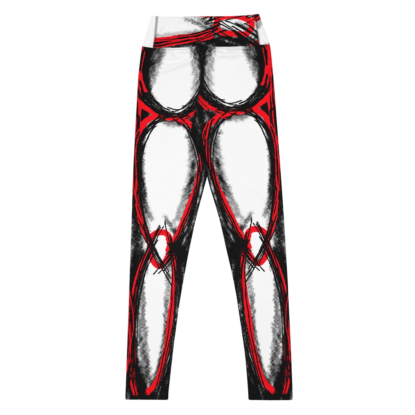 Women's Contour Shapewear Red High Waisted Leggings
