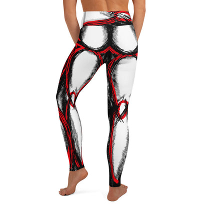 Women's Contour Shapewear Red High Waisted Leggings
