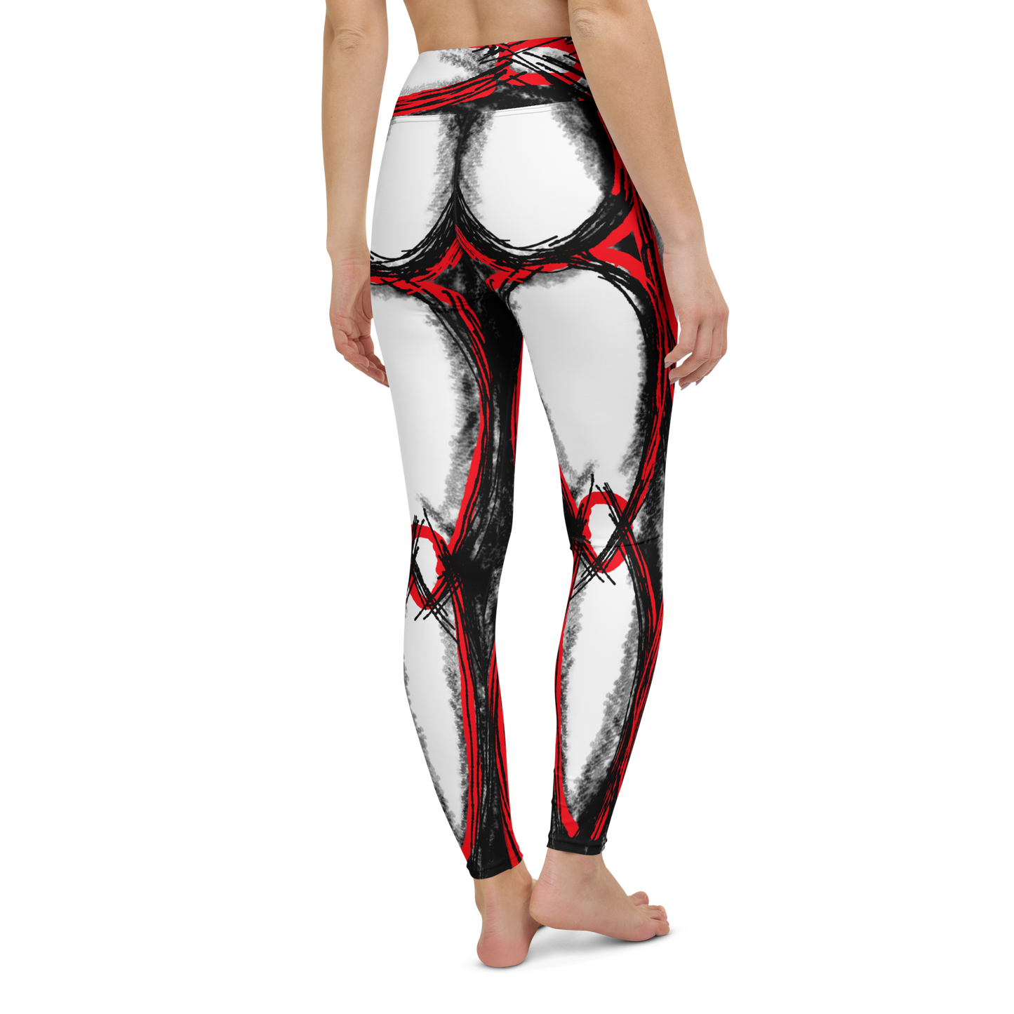 Women's Contour Shapewear Red High Waisted Leggings