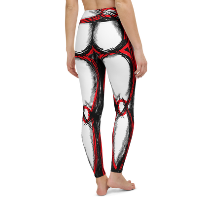 Women's Contour Shapewear Red High Waisted Leggings