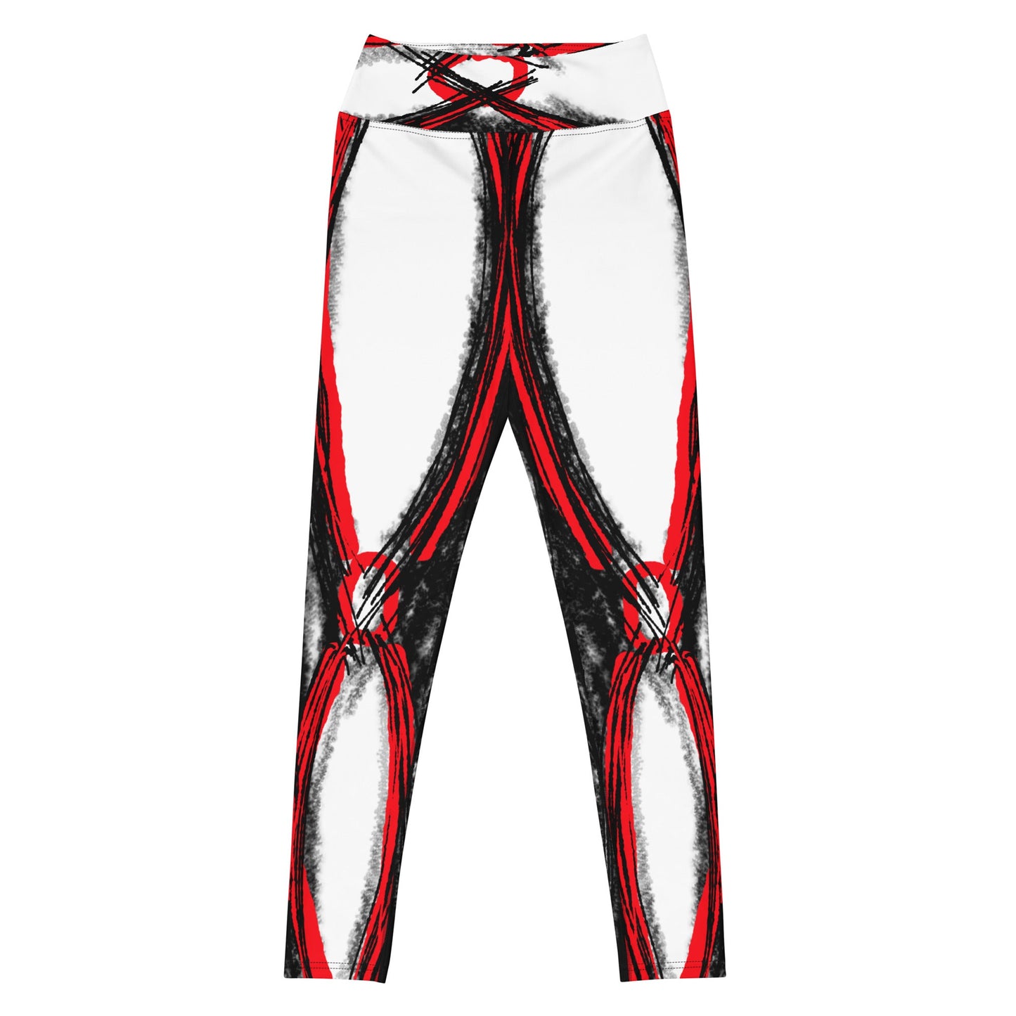 Women's Contour Shapewear Red High Waisted Leggings