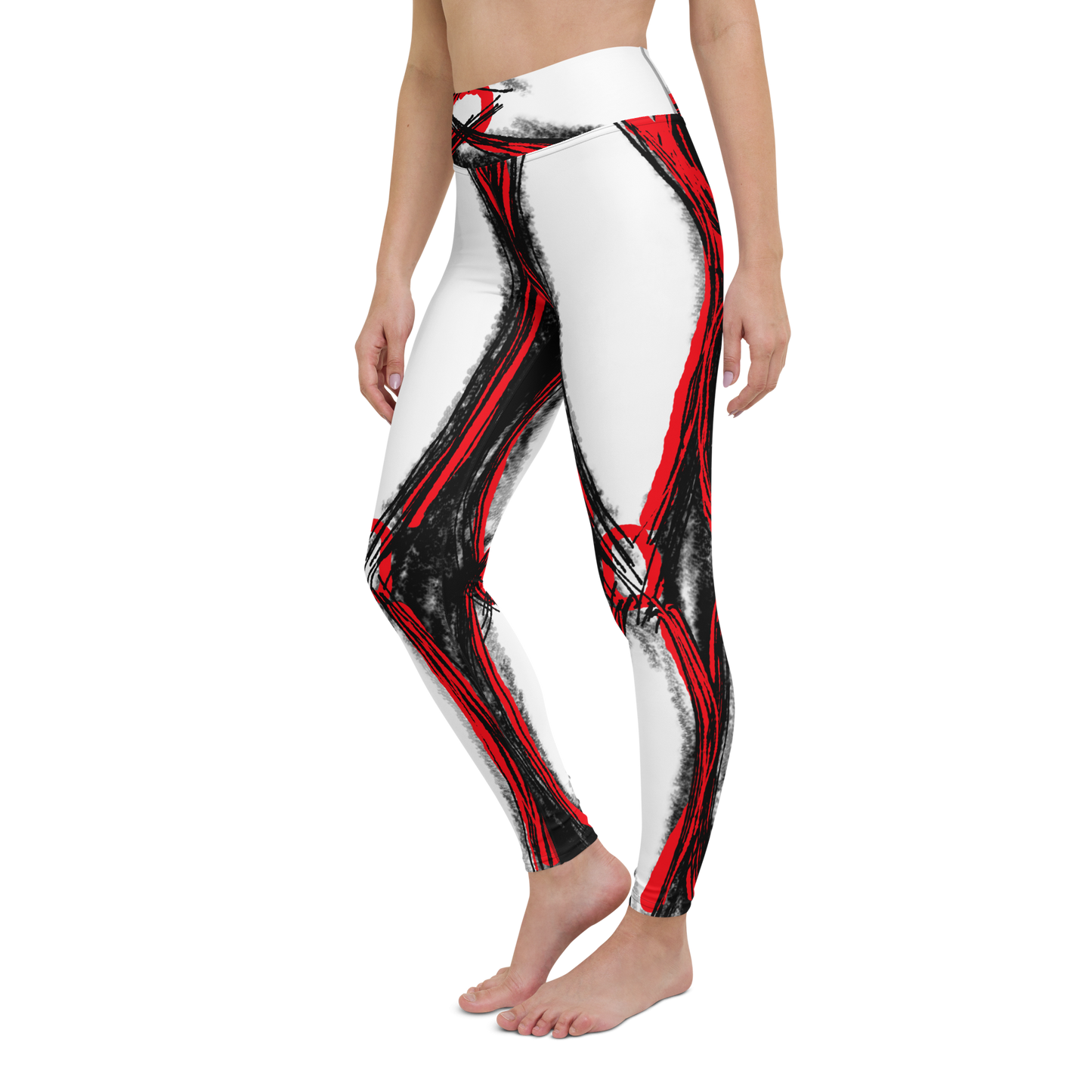 Women's Contour Shapewear Red High Waisted Leggings