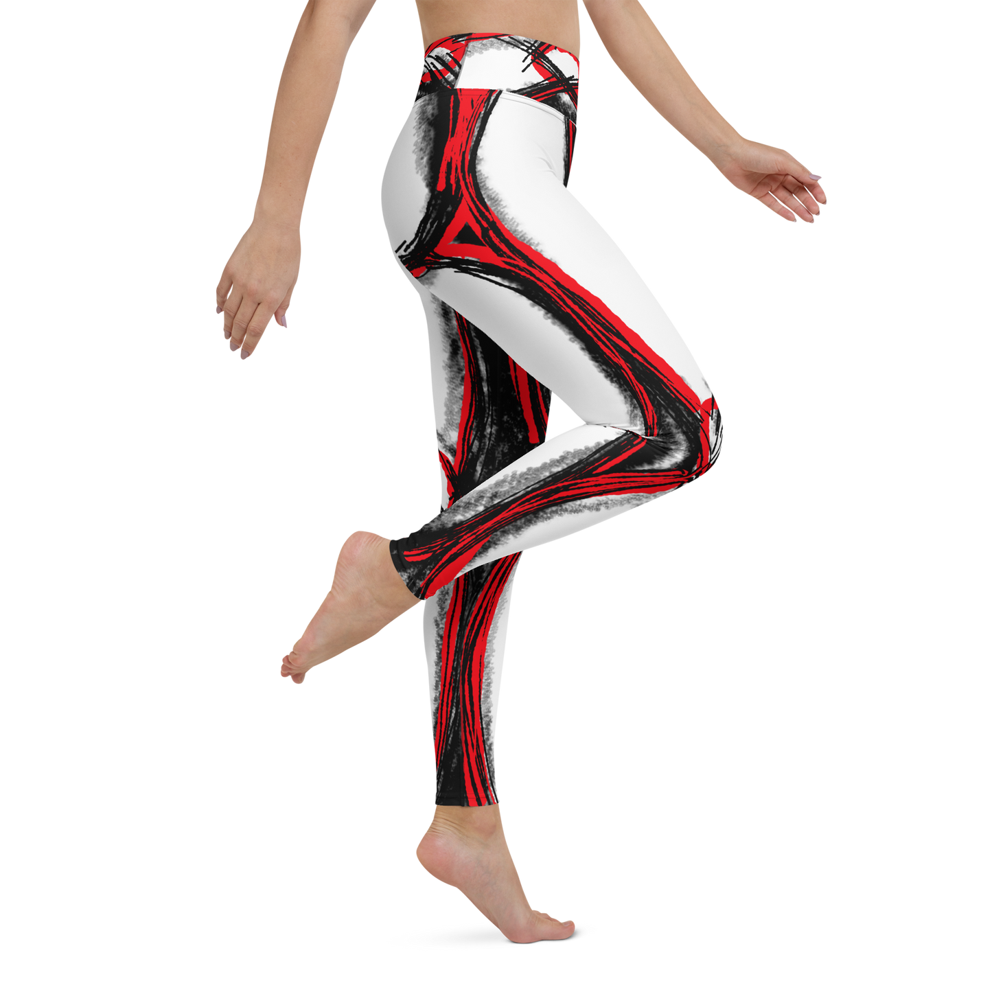 Women's Contour Shapewear Red High Waisted Leggings