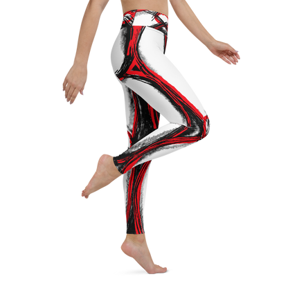Women's Contour Shapewear Red High Waisted Leggings