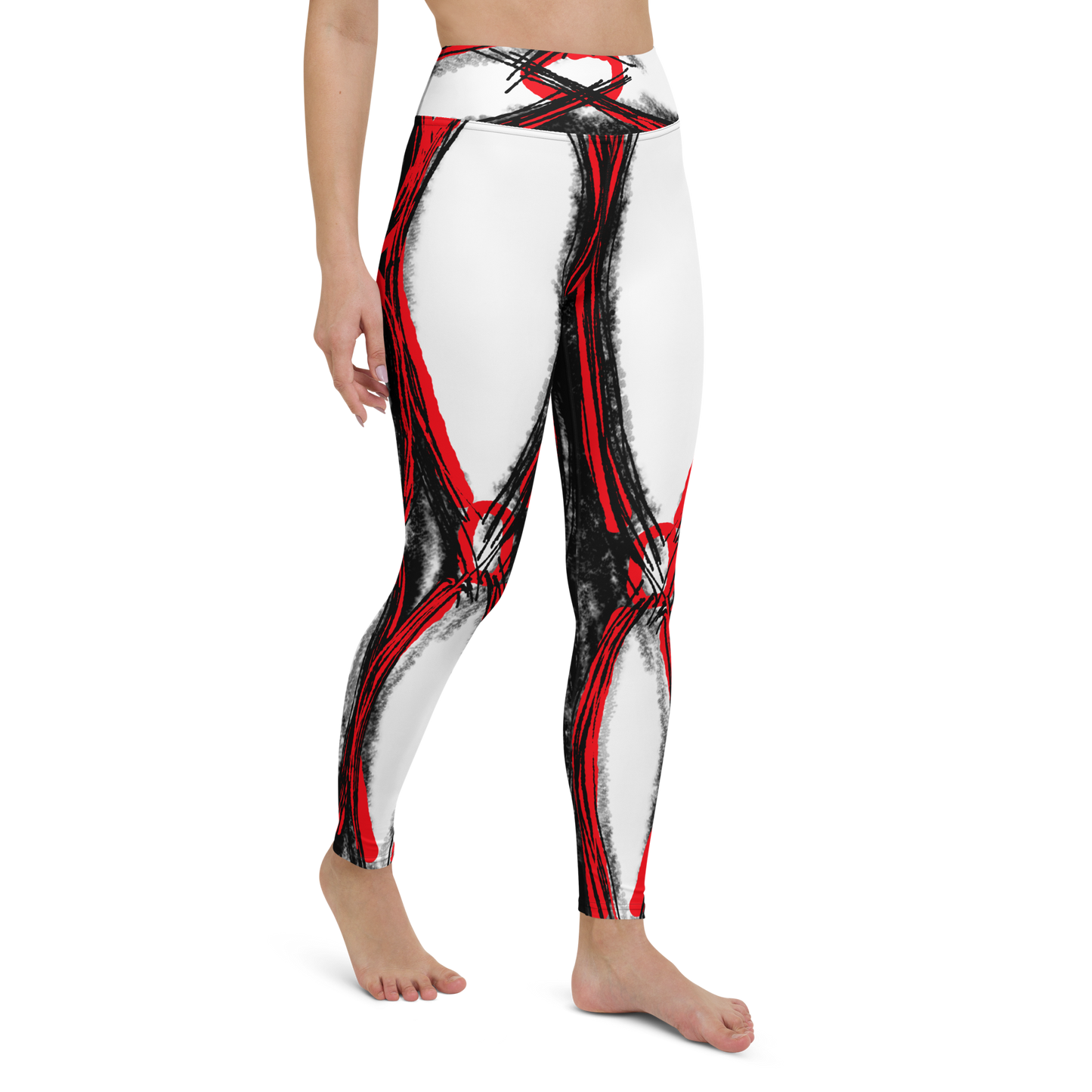 Women's Contour Shapewear Red High Waisted Leggings