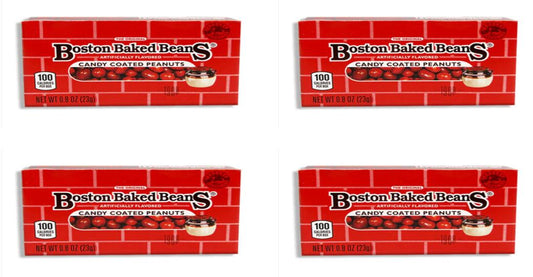 Boston Baked Beans Candy 4 Pack Crunchy Peanut Candy Boxes