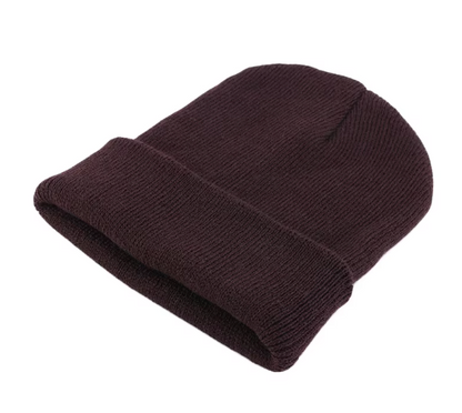 Knit Stretch Beanie Hat, Unisex Cotton Skull Cap, Multiple Colors
