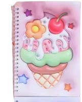 3D Cartoon Ice Cream Spiral Notebook