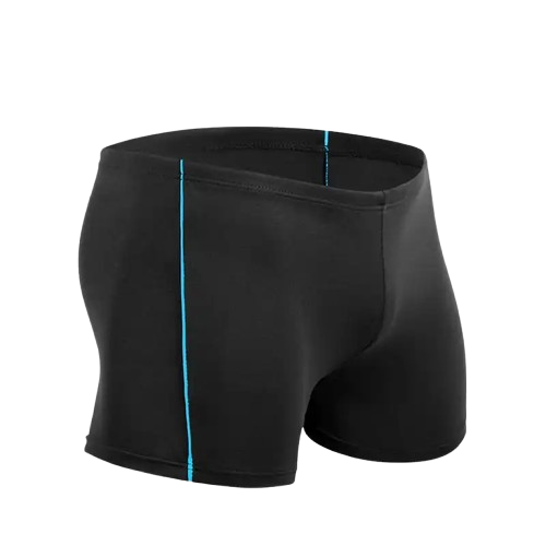 Safe Haven & CO Men’s Contrast Trim Swim Shorts – Quick-Dry Stretch Fit