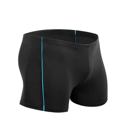 Safe Haven & CO Men’s Contrast Trim Swim Shorts – Quick-Dry Stretch Fit