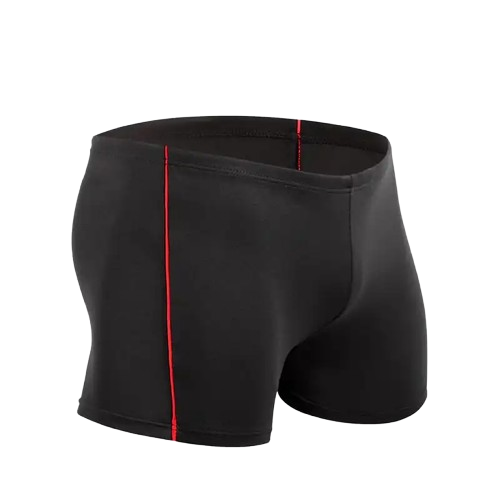 Safe Haven & CO Men’s Contrast Trim Swim Shorts – Quick-Dry Stretch Fit