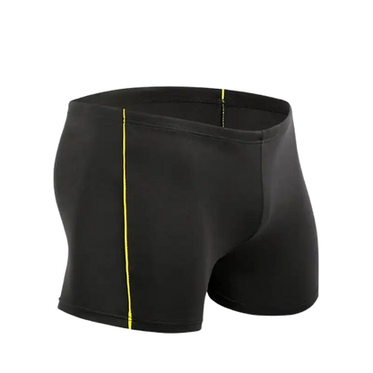 Safe Haven & CO Men’s Contrast Trim Swim Shorts – Quick-Dry Stretch Fit