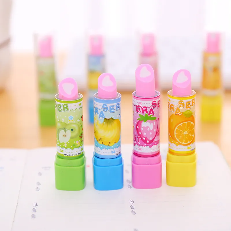 Safe Haven & CO 2-Pack Lipstick-Style Fruit Scented Erasers