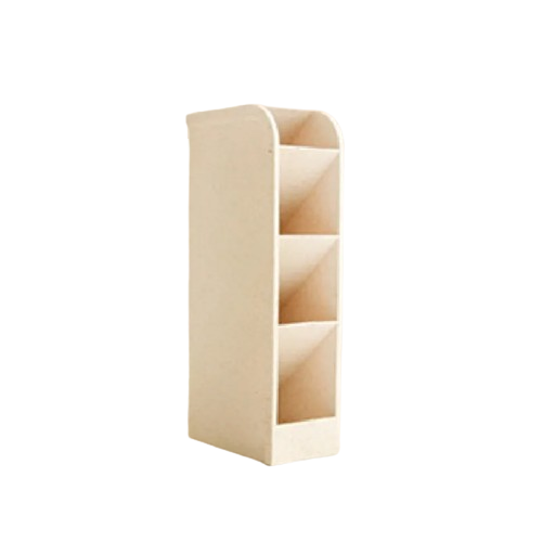Four-Grid Desktop Pen Holder Organizer – Rectangular Office & School Storage Box