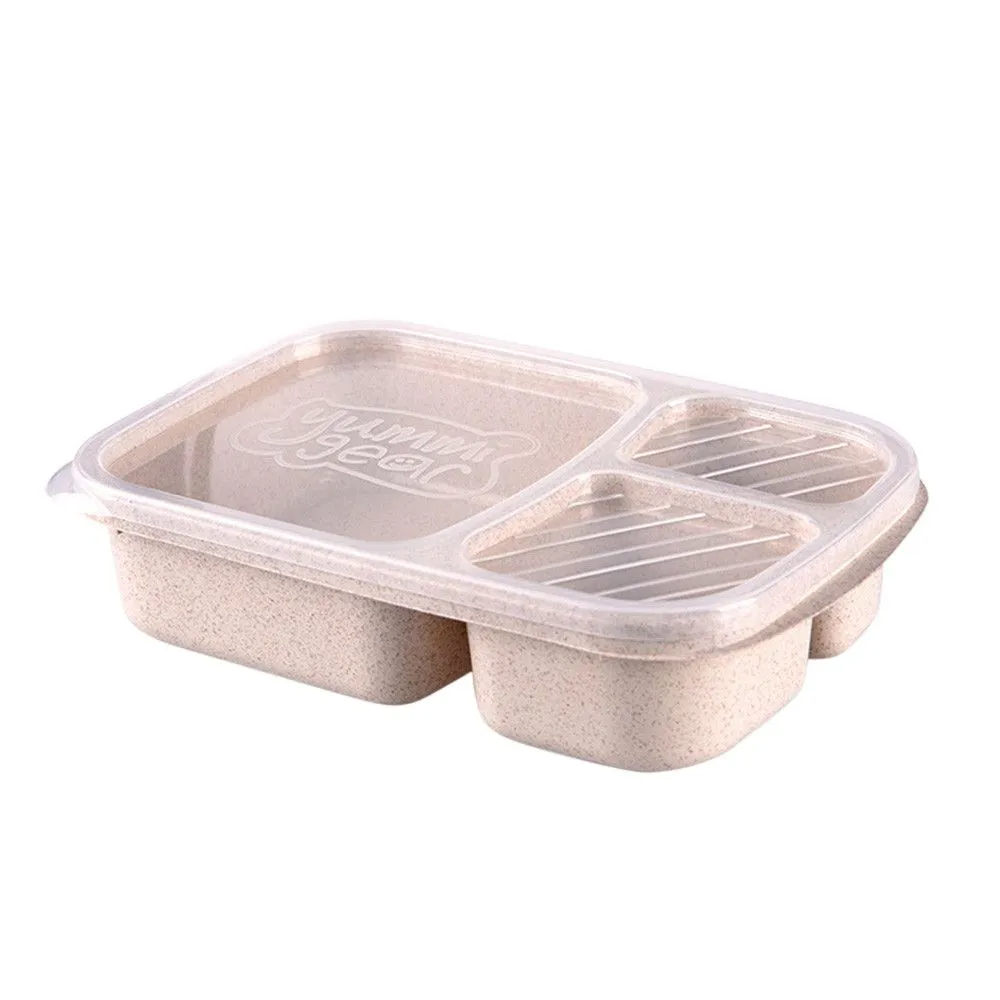 3-Compartment Bento Lunch Box with Lid