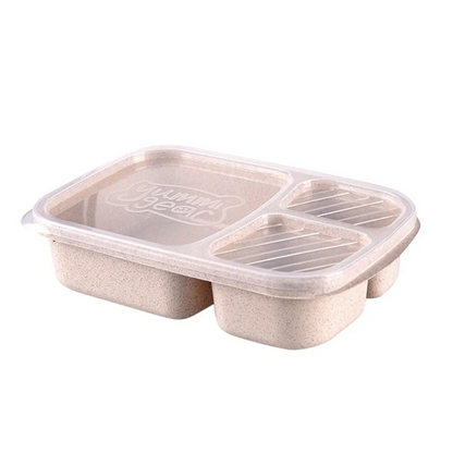 3-Compartment Bento Lunch Box with Lid