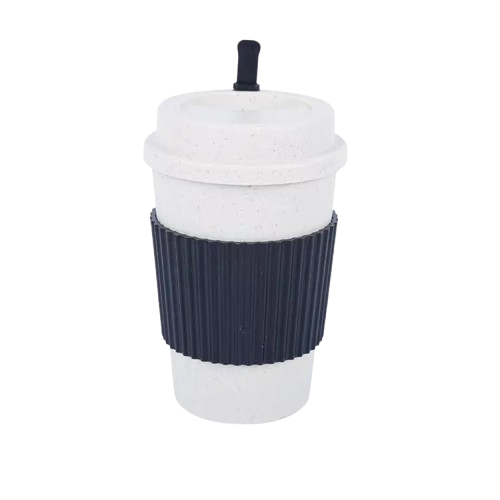 European Style Portable Travel Mug with Lid & Heat-Resistant Grip