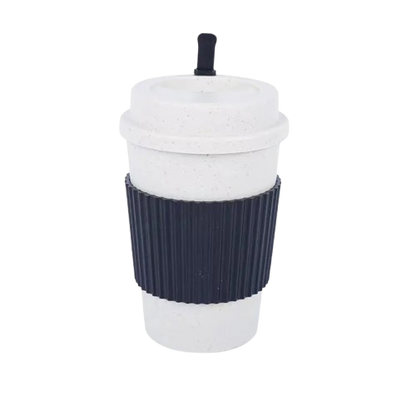 European Style Portable Travel Mug with Lid & Heat-Resistant Grip