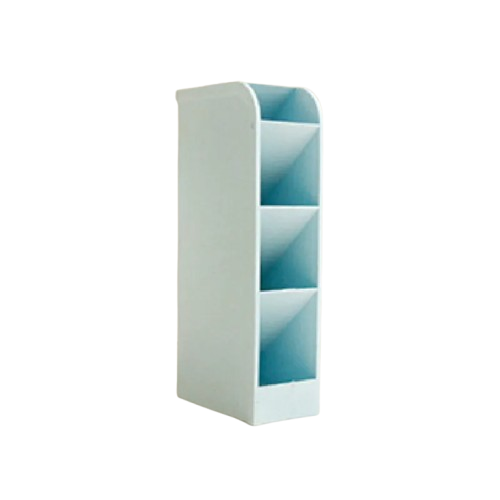 Four-Grid Desktop Pen Holder Organizer – Rectangular Office & School Storage Box