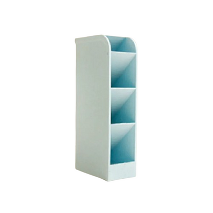 Four-Grid Desktop Pen Holder Organizer – Rectangular Office & School Storage Box