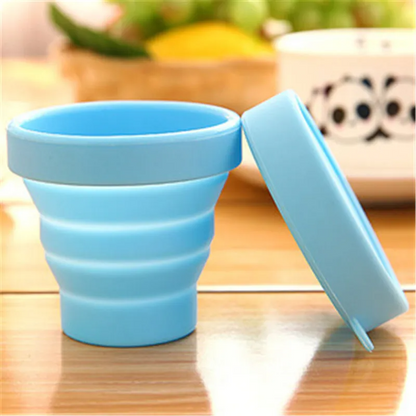 2-Pack Travel Folding Silicone Water Cup – Portable & Collapsible Drinking Cup