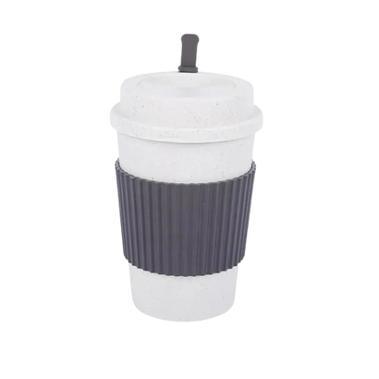 European Style Portable Travel Mug with Lid & Heat-Resistant Grip