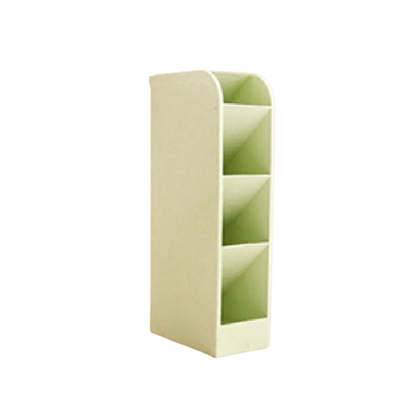 Four-Grid Desktop Pen Holder Organizer – Rectangular Office & School Storage Box