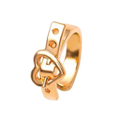 Safe Haven & CO Women Creative Heart Belt Design Clip-On Earrings (2-Pack)