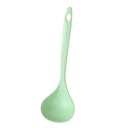 4-Pack Solid Color Kitchen Ladle Spoon with Hanging Hole