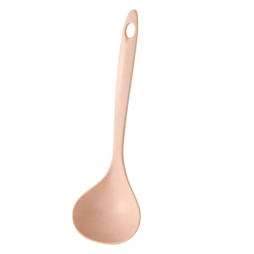 4-Pack Solid Color Kitchen Ladle Spoon with Hanging Hole