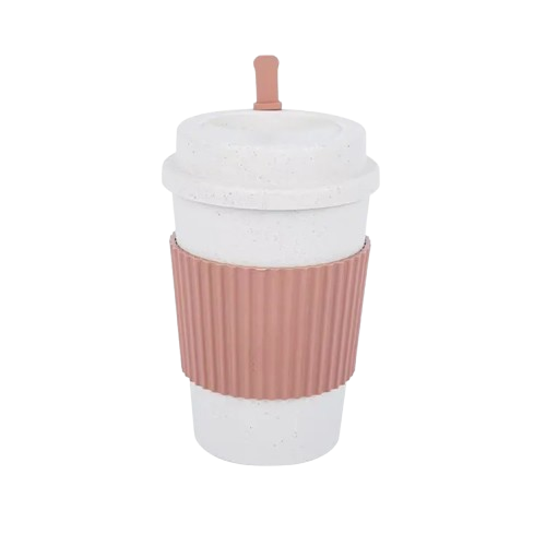 European Style Portable Travel Mug with Lid & Heat-Resistant Grip
