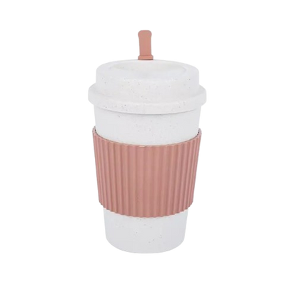 European Style Portable Travel Mug with Lid & Heat-Resistant Grip