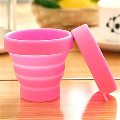 2-Pack Travel Folding Silicone Water Cup – Portable & Collapsible Drinking Cup