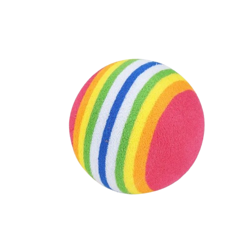 3-Pack Soft Rainbow Foam Balls for Cats