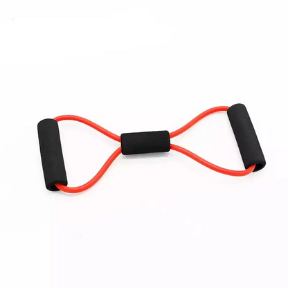 Latex Figure-8 Resistance Band Chest Expander with Foam Handles – Full Body Fitness Trainer
