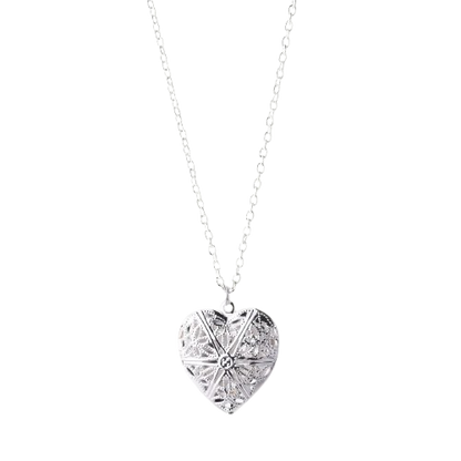 Safe Haven & CO Women Heart Locket Pendant Necklace