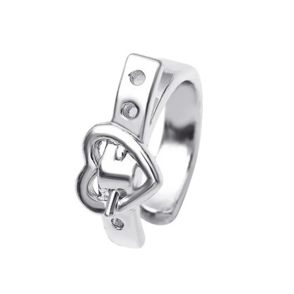 Safe Haven & CO Women Creative Heart Belt Design Clip-On Earrings (2-Pack)