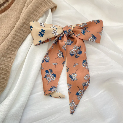 Safe Haven & CO – Women’s Fashion Elegant Long Printed Silk Scarf