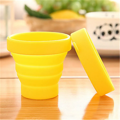 2-Pack Travel Folding Silicone Water Cup – Portable & Collapsible Drinking Cup