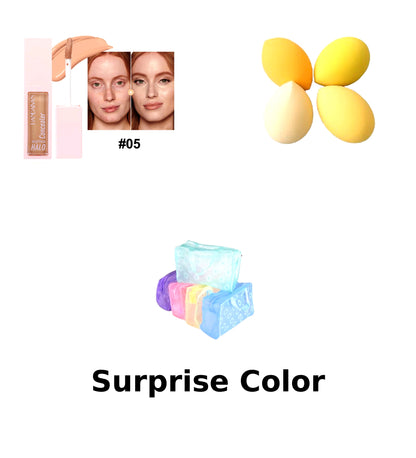 Handaiyan Concealer & Makeup Sponge Bundle with Surprise Cosmetic Bag