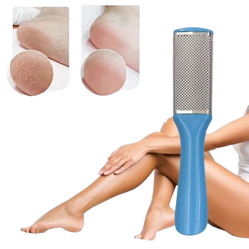 Double-Sided Foot Rasp Coarse & Smooth for Calluses Stainless Steel & Plastic