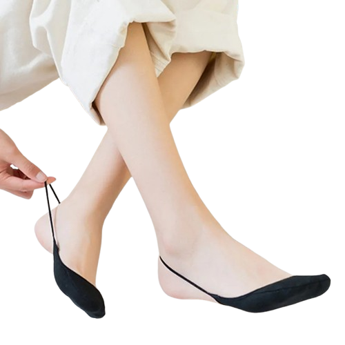 Women’s Low-Cut Half-Palm Elastic Strap Socks (4-Pack)