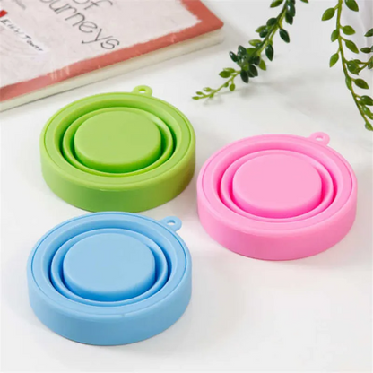 2-Pack Travel Folding Silicone Water Cup – Portable & Collapsible Drinking Cup